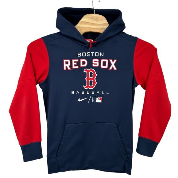 2024‎ Authentic Nike Boston Red Sox Baseball Therma-Fit Blue Red Hoodie Men’s S